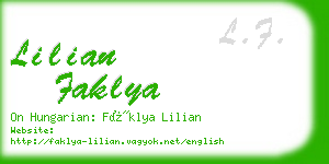 lilian faklya business card